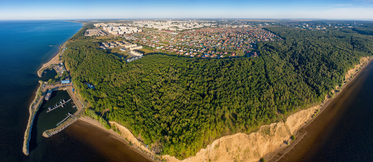 Ульяновск, Заволжский район, жилая застройка. Вид с воздуха.