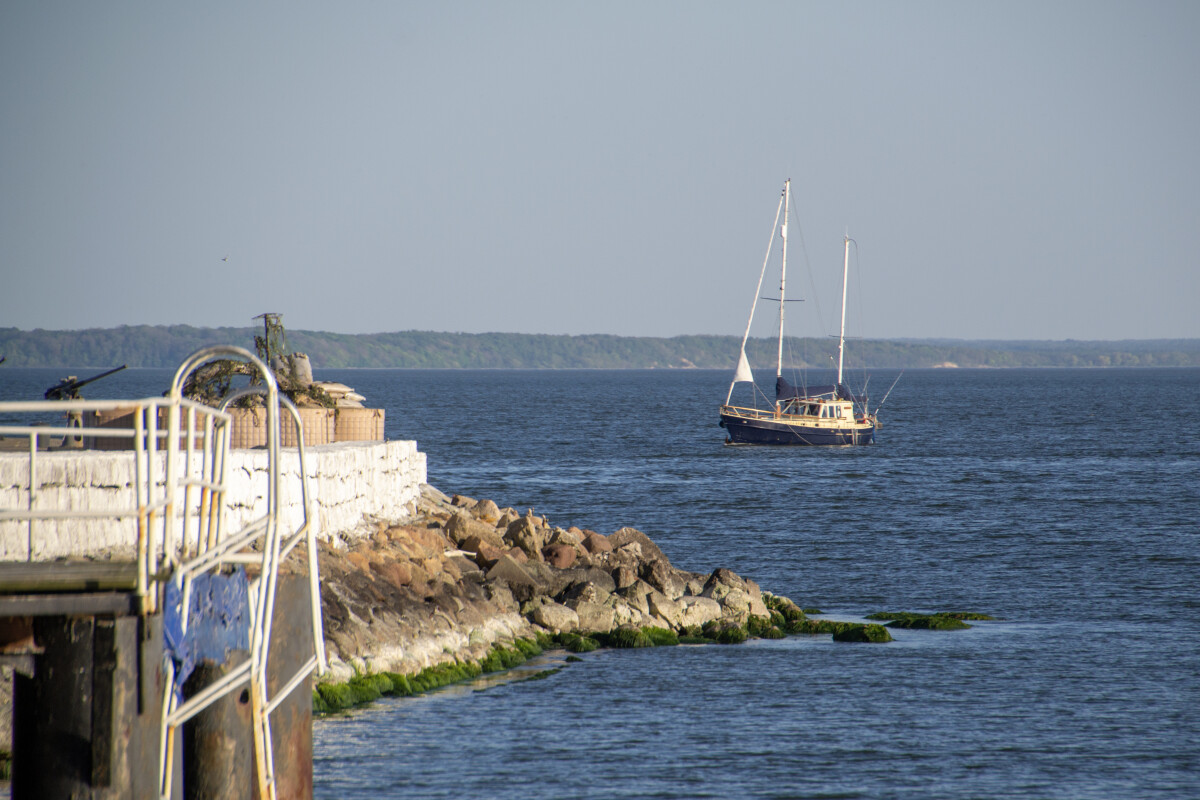 lonely sail in the sea