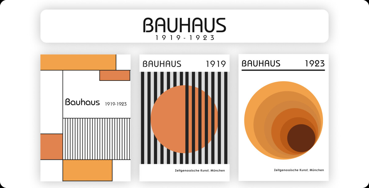 Bauhaus Collection Posters vol. 1 (3 плаката, формат А4), готово для печати