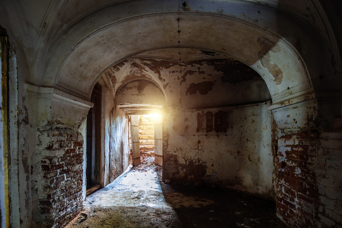 Vaulted dungeon under old church