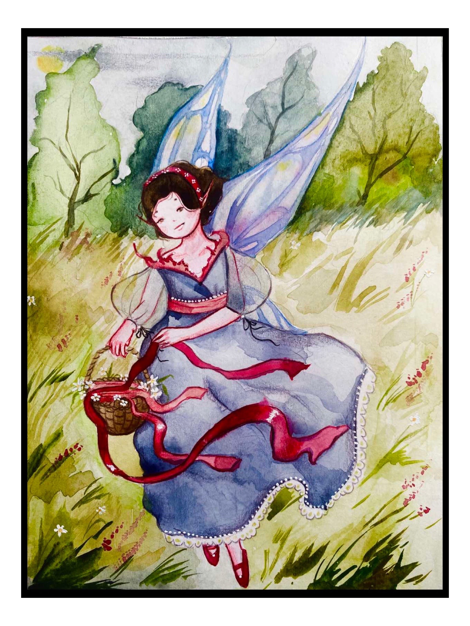 "The Wind Fairy." ILLUSTRATION (watercolour)