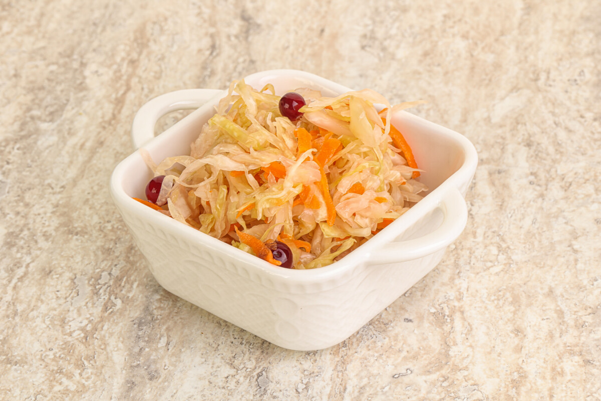 Fermented cabbage - sauerkraut in the bowl