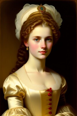 painting of young beautiful woman #23