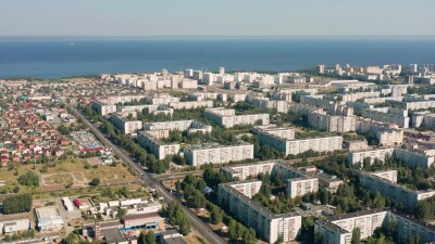 Ульяновск, Заволжский район, жилая застройка. Вид с воздуха.