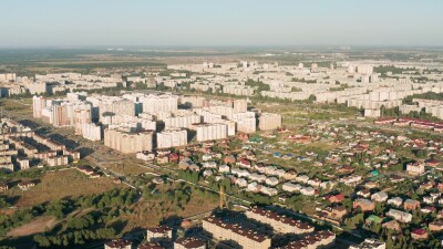 Ульяновск, Заволжский район, жилая застройка. Вид с воздуха.