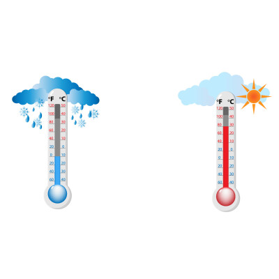 изображение термометра зимой и летом