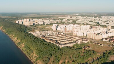 Ульяновск, Заволжский район, жилая застройка. Вид с воздуха.