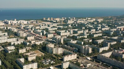 Ульяновск, Заволжский район, жилая застройка. Вид с воздуха.