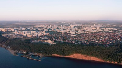 Ульяновск, Заволжский район, жилая застройка. Вид с воздуха.