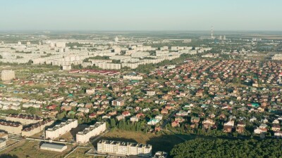 Ульяновск, Заволжский район, жилая застройка. Вид с воздуха.