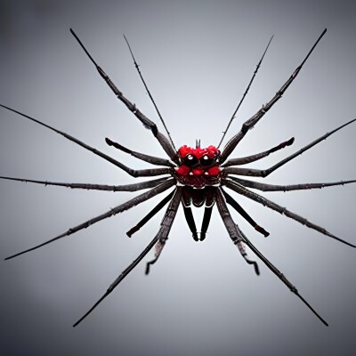 NFT like image: Scary Spider Black&Red