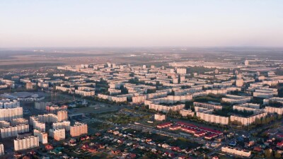 Ульяновск, Заволжский район, жилая застройка. Вид с воздуха.