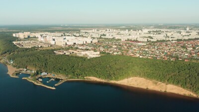 Ульяновск, Заволжский район, жилая застройка. Вид с воздуха.